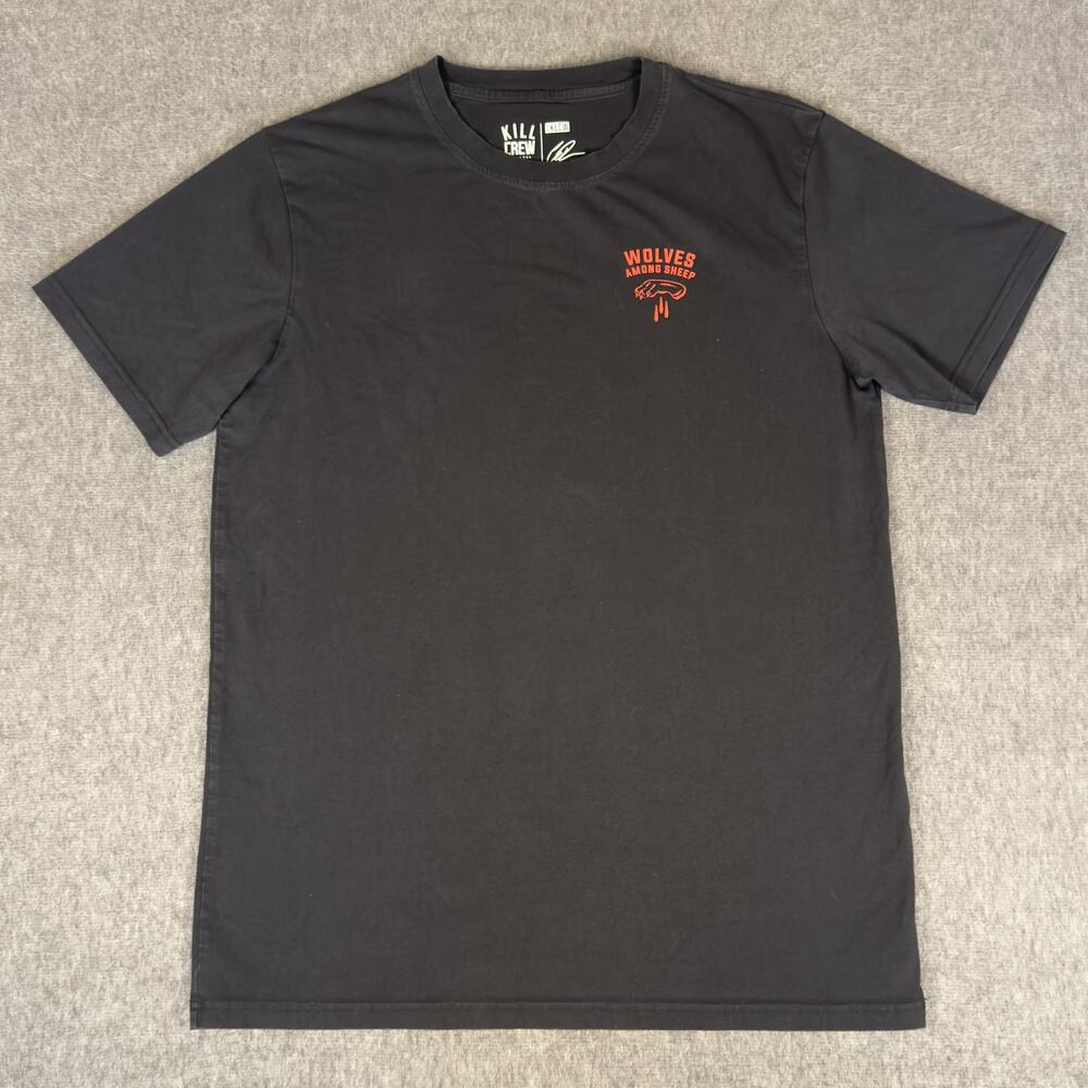Kill Crew Shirt Mens Large Black Wolves Among Sheep Graphic Tee T-Shirt